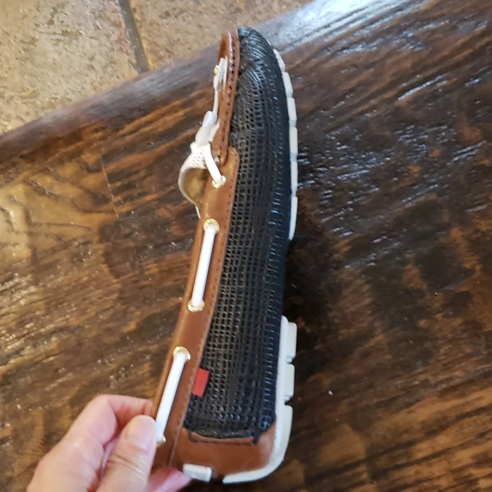 Women's Brown and White Loafers - Picture 2 of 6